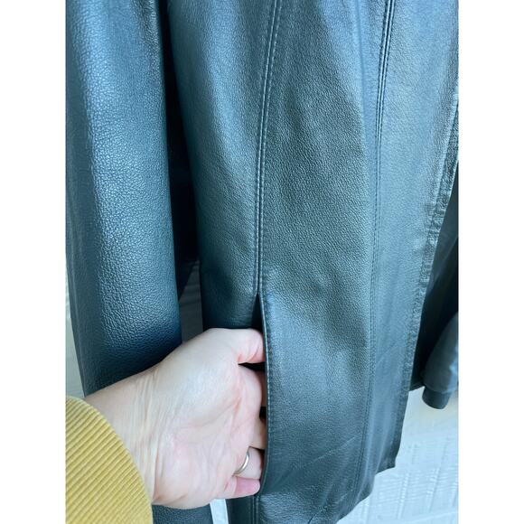 EAST 5th Dark Green Ladies Leather jacket Large - Picture 7 of 9